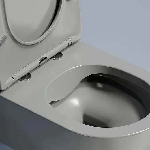 Подвесной унитаз Ceramicanova Modena Rimless, CN6063MH, безободковый, крышка-сиденье микролифт, антрацит матовый, сантехфарфор