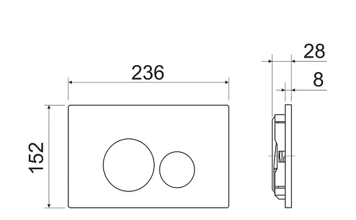 Инсталляция Ceramicanova Envision с унитазом Ceramicanova Forma CN3009_1001CH_1000 Rimless CN3009, крышка микролифт, сантехфарфор, клавиша Round хром глянцевый
