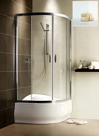 Душевой уголок Radaway Premium Plus A 30411-01-01N, 80 х 80 см, стекло прозрачное, профиль хром 30411-01-01N