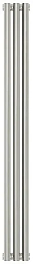 Радиатор стальной трубчатый Сунержа Эстет-0, ширина 15 см, высота 120 см, 3 секции, боковое подключение, хром, 00-0331-1203