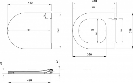 Крышка-сиденье Bocchi A0336-001 Soft-close, ультратонкое, белый глянец