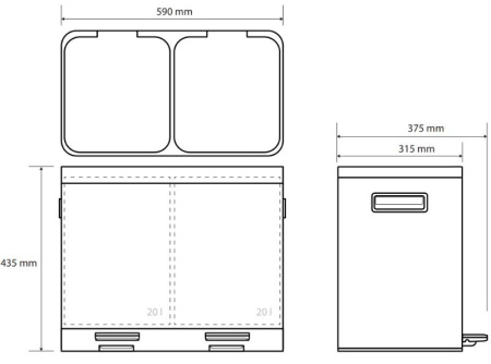 Мусорное ведро Bemeta Home 104315272 с педалью матовая сталь