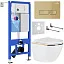 Комплект инсталляции с унитазом 6 в 1 Roxen StounFix Dual Fresh 968096 (состоит из: 710200, Caspia 410280GВ, 530110-01G)