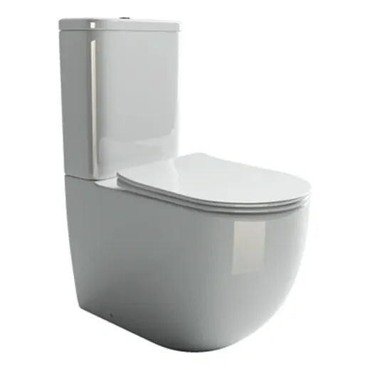 Унитаз компакт Ceramicanova Mia Rimless CN1801 крышка микролифт, безободковый, белый, сантехфарфор