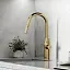 Смеситель для кухонной мойки Sancos Grand SC4002BG, с выдвижным изливом, цвет золото брашированное, PVD покрытие