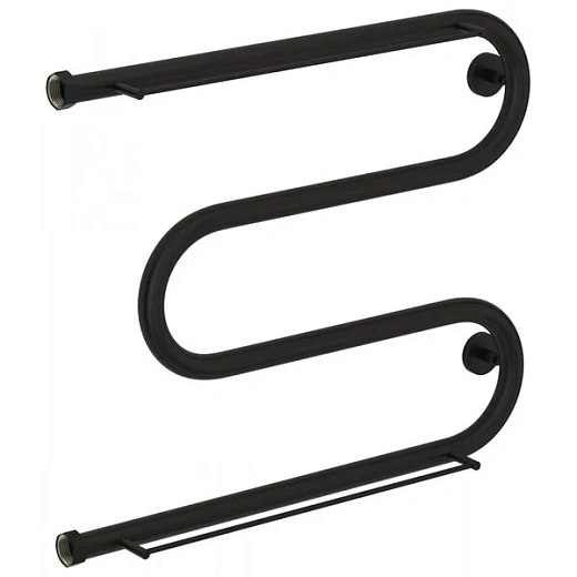 Полотенцесушитель водяной Сунержа М-образный+ 31-4008-5065, 500x650, с 2 полками, цвет матовый черный