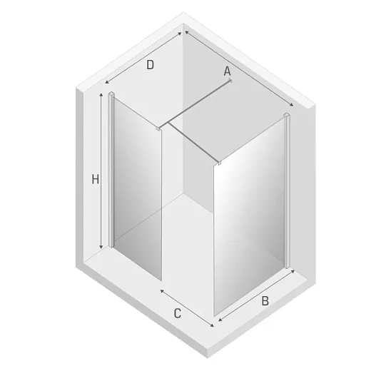 Душевая перегородка walk-in New Trendy NEW MODUS 150x80x200 (var 11)