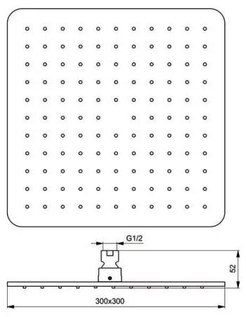 Верхний душ Ideal Standard IdealRain Cube B0025AA