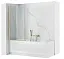 Душевая шторка Rea Elegant Brushed Gold 80x140 стека прозрачные, профиль золото