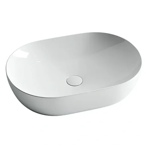 Умывальник Ceramicanova CN5009 60х41.5х13.5см накладной овальный без перелива, CN5009