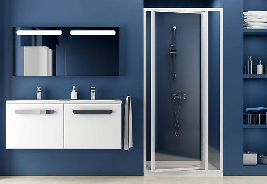 Душевая дверь в нишу Ravak SDOP-90 Transparent, профиль белый