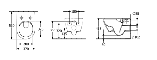 Унитаз подвесной Villeroy & Boch Subway 2.0 5614 R001
