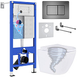 Комплект инсталляции с унитазом 6 в 1 Roxen StounFix Dual Fresh 968391 (состоит из: 710200, Steel 420280G, 530205-01) Комплект инсталляции с унитазом 6 в 1 Roxen StounFix Dual Fresh 968391 (состоит из: 710200, Steel 420280G, 530205-01)