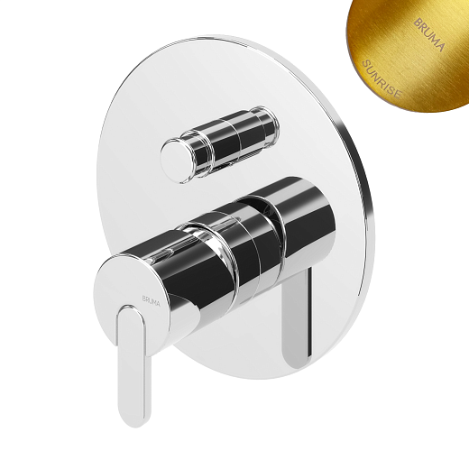 Смеситель Bruma Leaf 1671301SR Sunrise золото матовое (2 потока)