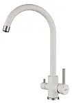 Смеситель для кухни GRANFEST QUARZ Z-5420 белый, 4610015007138