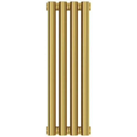 Радиатор трубчатый Сунержа Эстет-1, 4 секции, боковое подключение, цвет золото, 03-0301-5004