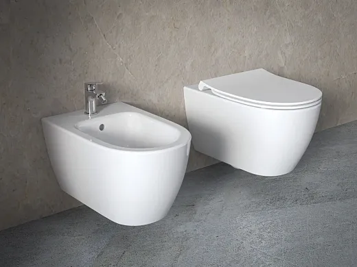 Комплект: инсталляция OLI 120 с кнопкой Slim хром матовый и унитаз подвесной Ideal Standard i.life O Tornado HydroTwist с тонким сиденьем Soft-Close