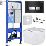 Комплект инсталляции с унитазом 6 в 1 Roxen StounFix Dual Fresh 646666 (состоит из: 710200, Glass 430280B, 530155-01) Комплект инсталляции с унитазом 6 в 1 Roxen StounFix Dual Fresh 646666 (состоит из: 710200, Glass 430280B, 530155-01)