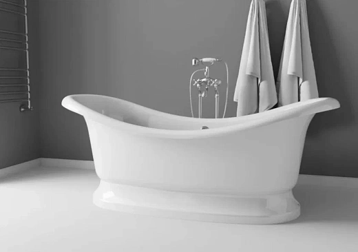 Ванна Astra-Form Мальборо 190x86 пустая, литой мрамор, белая глянцевая, 01010031