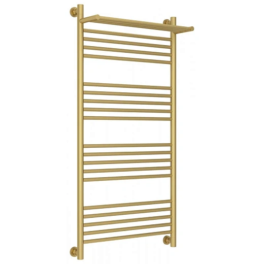 Полотенцесушитель водяной Сунержа Богема+, 1200x600, с полкой, цвет матовое золото, 032-0223-1260