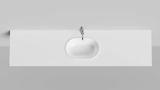 14022041M Раковина столешница Salini ONDA EDGE OVAL КОНСТРУКТОР (S-Stone, матовый)