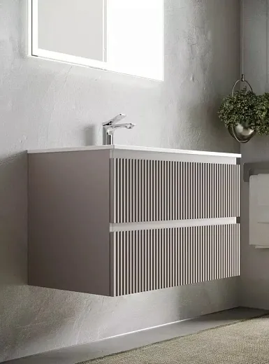 Тумба под раковину Sancos Snob R 100 см подвесная, правая, Doha Soft, SNR100RSM