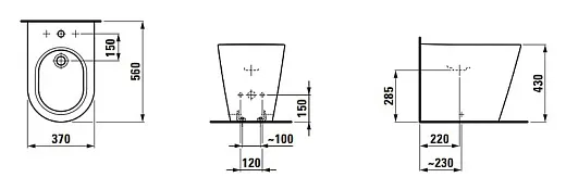 Биде напольное Laufen Kartell 8.3233.1.000.302.1