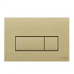 Кнопка смыва для инсталляции VitrA Root Square двойной смыв, брашированное золото 740-2325