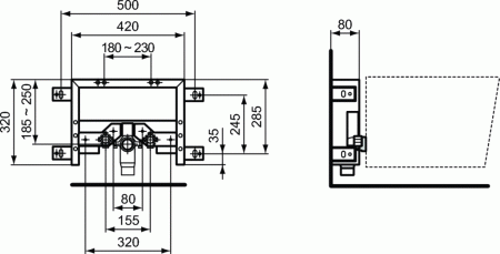 Инсталляция для биде Ideal Standard ProSys R016567 Инсталляция для биде Ideal Standard ProSys R016567