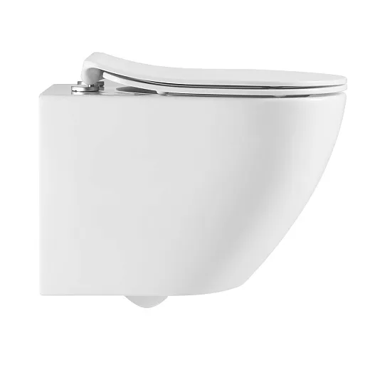 AQM2002PRO Унитаз подвесной AQUAme с сиденьем SoftClose, технология смыва Invisible, скрытый крепеж. 490x370x360