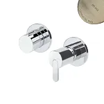 Смеситель Bruma Leaf, оружейная сталь PVD, встраиваемый, на 2 отверстия, с 3 выходами, 1673123GM