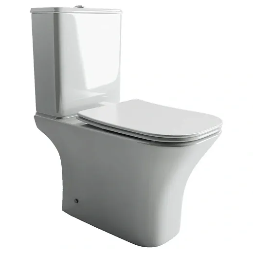 Напольный унитаз Ceramicanova с бачком Alfa CN9002 Rimless, безободковый, крышка микролифт, белый, сантехфарфор
