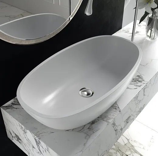 Умывальник Holbi Tefia 64х35см из Solid Surface, 1.02.008.11.1.3.1