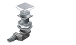 Точечный трап 2в1 Pestan Confluo Standart Plate 4 10x10 with flange, 13702571