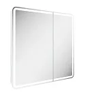Зеркальный шкаф Sancos Diva DIV800, 80 см, с LED подсветкой, выключатель сенсорный, белый
