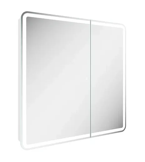 Зеркальный шкаф Sancos Diva DIV800, 80 см, с LED подсветкой, выключатель сенсорный, белый