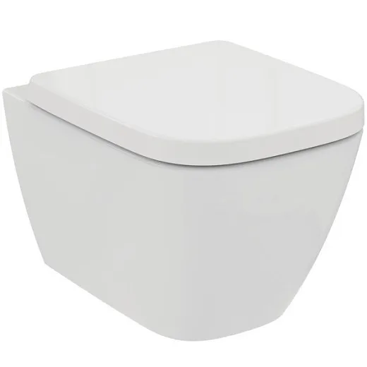 Унитаз безободковый подвесной Ideal Standard i.life S с сиденьем и крышкой T473701, технология RimLS+, T473801
