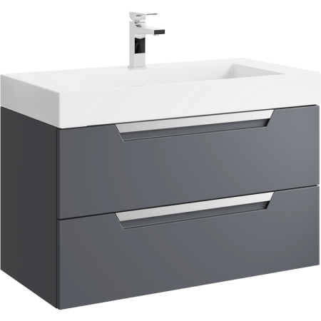 Подвесная тумба Aqwella Cube 90см под умывальник серая матовая CUB0109GR матовый Подвесная тумба Aqwella Cube 90см под умывальник серая матовая CUB0109GR матовый