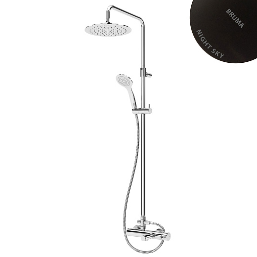 Душевая система Bruma Lusitano 1072606NS Night Sky черный матовый