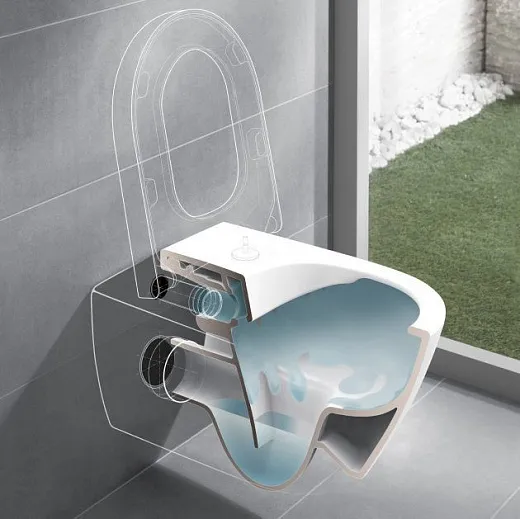 Унитаз подвесной безободковый Villeroy &amp; Boch O'Novo 5660HR01 с крышкой soft close