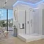 Душевой уголок Veconi RV36-80-01-C5 80x80 стекла прозрачные, профиль хром