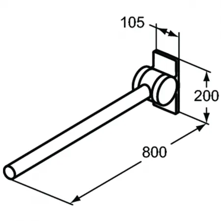 Складной поручень 80 см Ideal Standard CONTOUR S6362MY