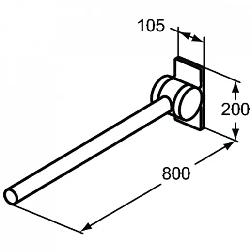 Складной поручень 80 см Ideal Standard CONTOUR S6362MY