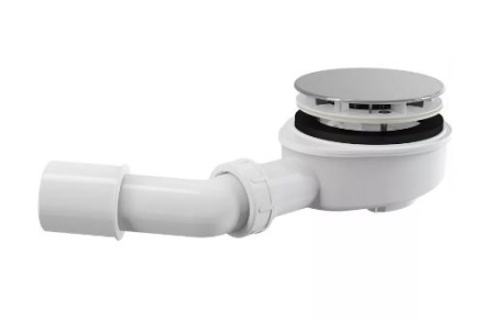 Выпускной комплект для душевого поддона Alcaplast A492CR d90, с толстыми стенами, хромированный