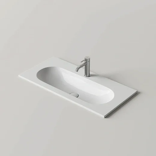 Умывальник накладной Ceramicanova Калиста (Calista) 81x39.5x12см без перелива, белый, CN6093