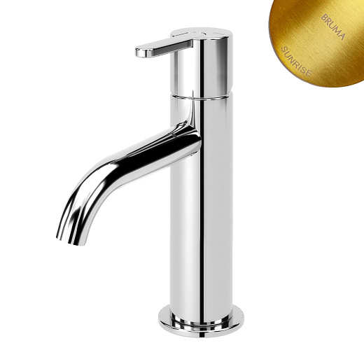 Смеситель для умывальника Bruma Leaf 1670011SR Sunrise золото матовое