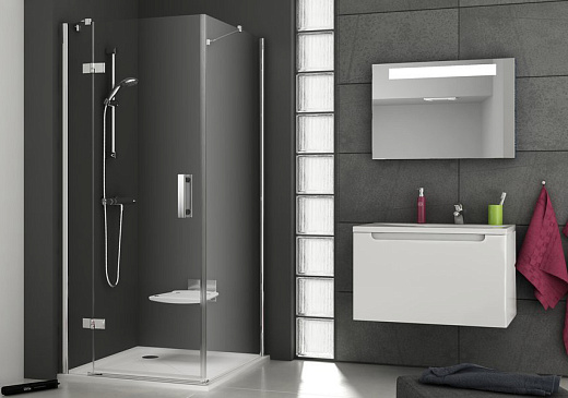 Душевой уголок Ravak SmartLine SMSD2+SMPS 100x80 стекла прозрачные, профиль хром (левый)