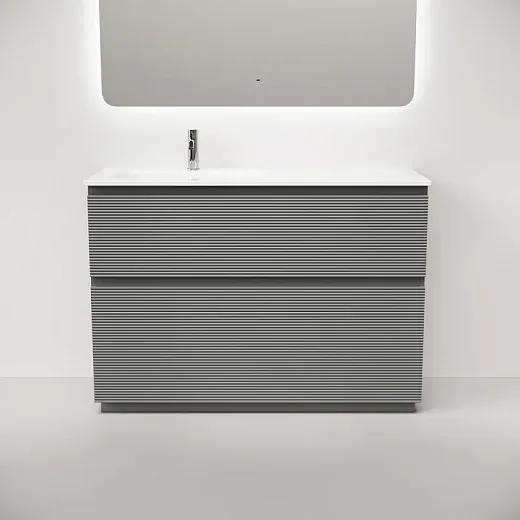 Тумба под раковину Sancos Folk Floor FL120FLES/FL120FRES, 120 см, напольная, чаша левая/правая, ergraut soft