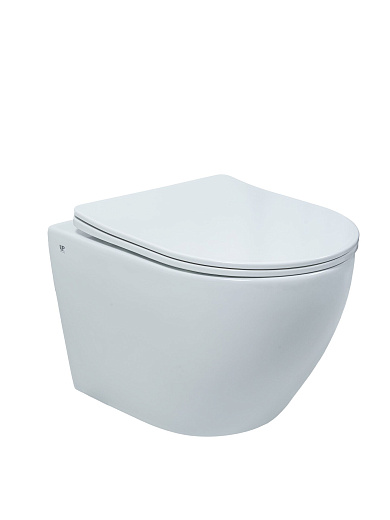 Унитаз подвесной UnicoPureza UNO 37x49 безободковый белый SoftClose
