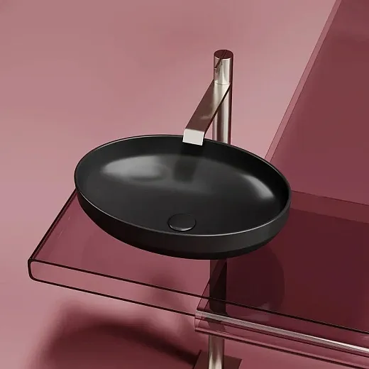 Раковина Ceramicanova Element CN6056MB, 50 см, сантехфарфор, цвет черный матовый